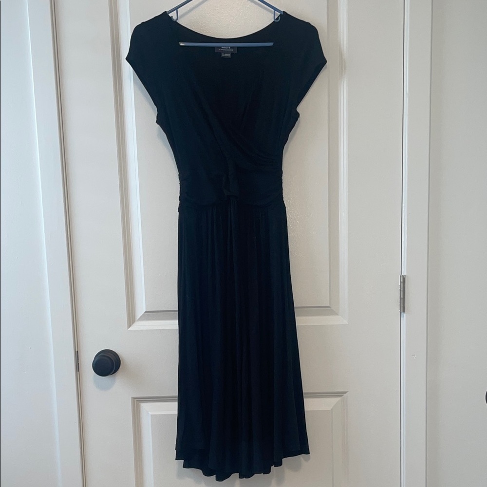 Maeve Black Midi Dress